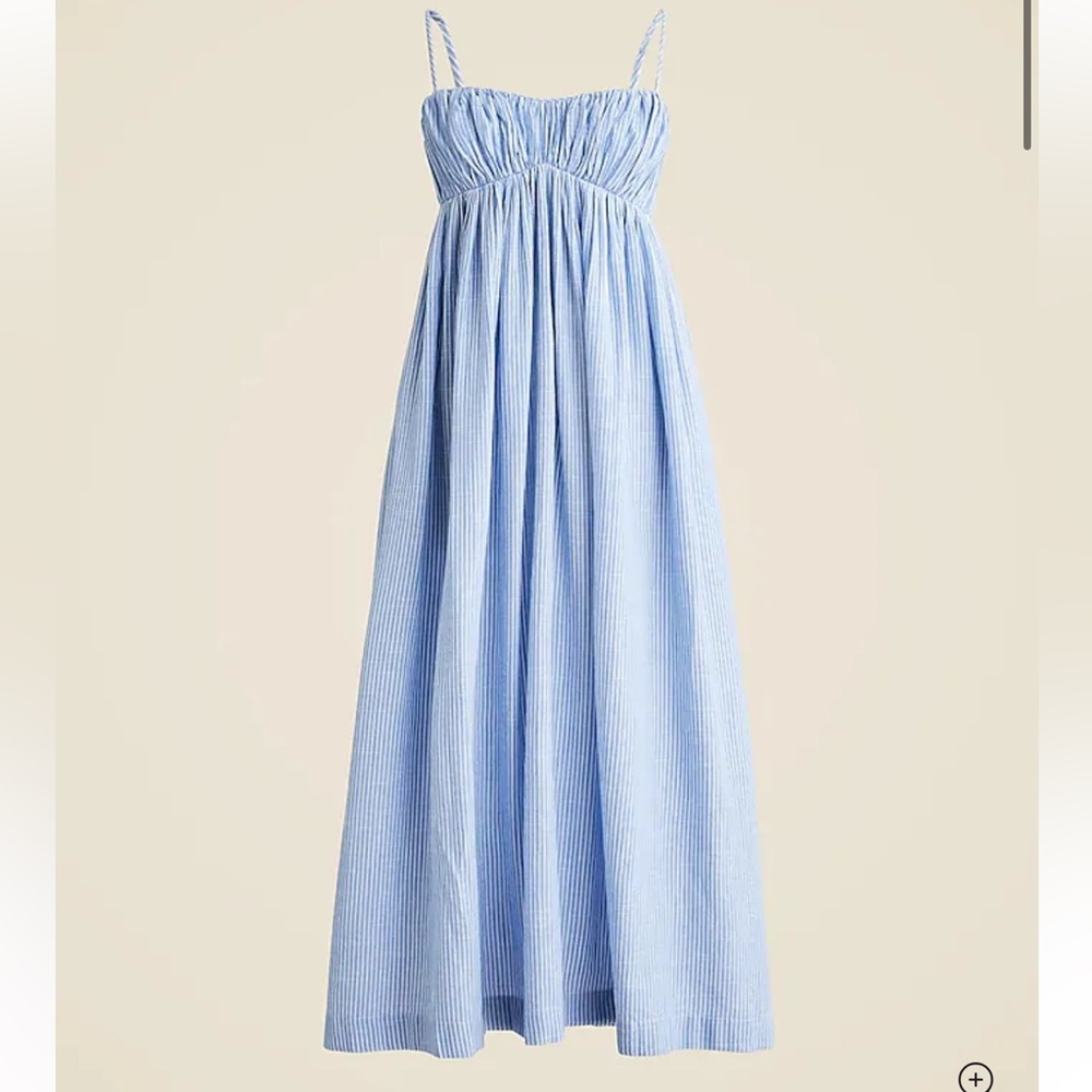 J. Crew Striped Blue Maxi Dress